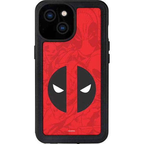 Marvel Deadpool Deadpool Emblem iPhone 15 Waterproof Case